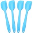thumbnail image 1 of Juego de 4 espátulas de silicona, espátulas de goma antiadherentes resistentes al calor con núcleo de acero inoxidable, color azul, 1 of 8