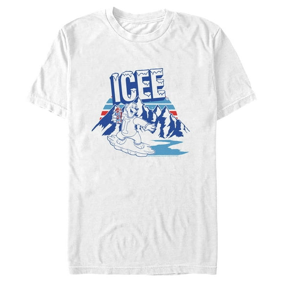 Men's ICEE Bear Surfin' the Snow  Graphic Tee White 3X Large