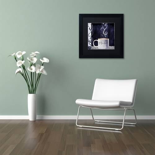 Trademark Fine Art "Cafe Blue III" Canvas Art by Color Bakery Black Matte, Black Frame