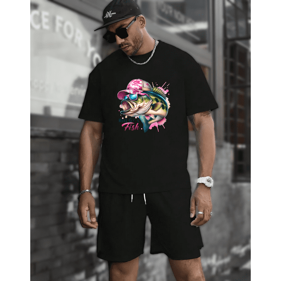 I Fish Like A Girl Bold Feminine Outdoor Angler Cartoon Graphic Print Unisex T-Shirt up to size 5XL