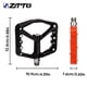 thumbnail image 4 of Ztto mg5 1 par nylon bicicleta pedal de acero eje picos pines reemplazable superficie ancha bicicleta pedales de bicicleta sustitución de piezas de ciclo suministros negro sidaley OD002864-01B, 4 of 7