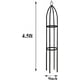 thumbnail image 4 of Nvzi Obelisco de jardín para plantas trepadoras de exterior, enrejado de metal de hierro forjado, soporte de flores para enredaderas trepadoras, torre alta de acero negro para exteriores, 55 pulgadas, 4 of 5