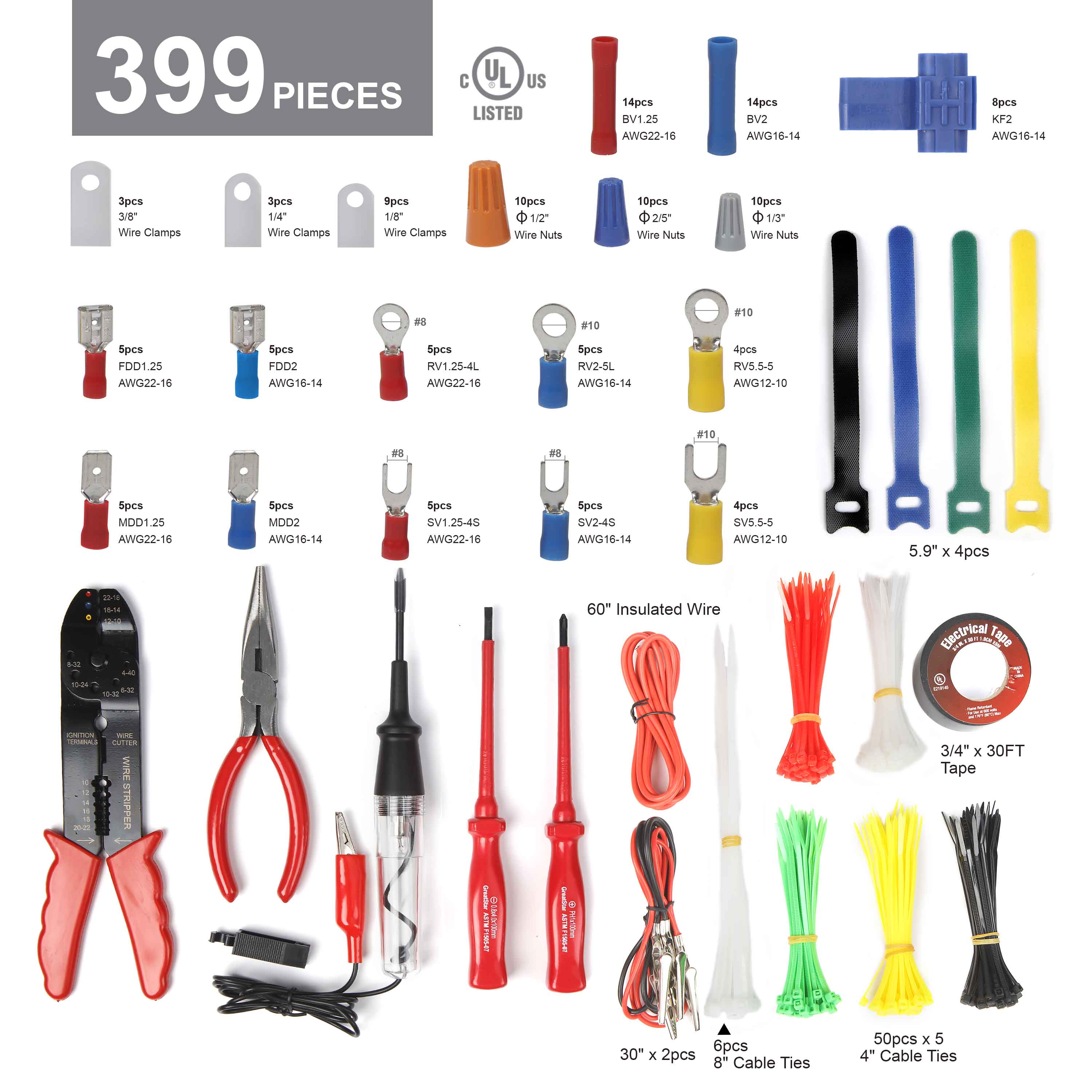 EverStart 399-Piece Auto Electrical Repair Kit photo 2