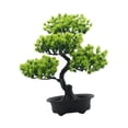 thumbnail image 1 of veasfak Artificial Bonsai Tree Potted Tree Fake Bonsai Tree for Bathroom Office Home Light Green, 1 of 9