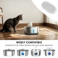 thumbnail image 4 of Wekvgz Cat Water Fountain Replacement Filters and Sponge Safe Cat Water Fountain Filters 3 Filtration System Compatible with 3.2L/108oz Stainless Steel Cat Water Fountain, 4 of 10