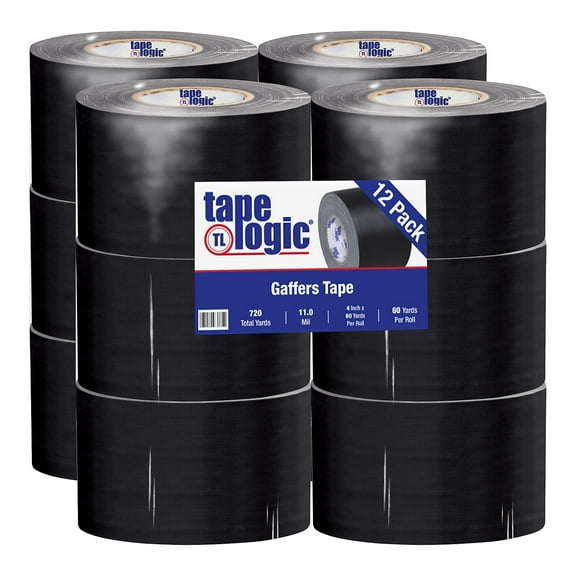 Tape Logic Gaffers Tape 11 Mil 4" x 60 yds. Black 12/Case (T98918B)