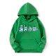 thumbnail image 3 of Moonsky Sudadera con capucha y cordón HUNTRX, estampado de grupo de chicas coreanas, jersey corto, suave y cómodo, top de manga larga para primavera y otoño. Verde 160, 3 of 4