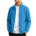 thumbnail image 2 of HAOTAGS Teen Boys Outdoor Jacket（12-19) Long-Sleeve Casual Lightweight Hoodless Sporty Windbreaker Light Blue Size 12, 2 of 9