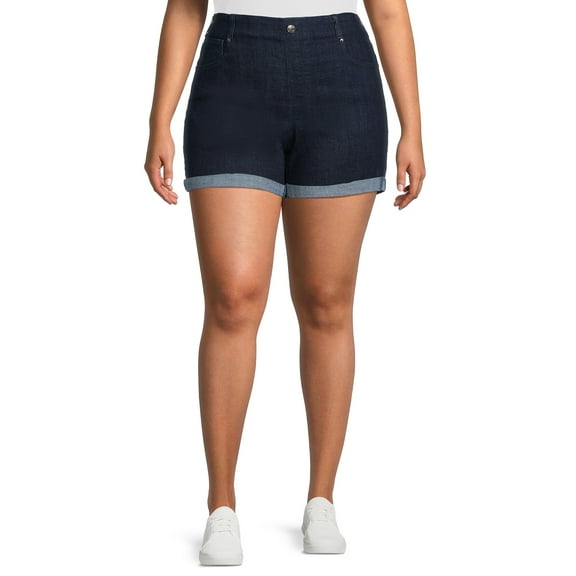 Time and Tru Women's Pull-On Denim Shorts