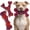 3PC-Beef-Red-Tough Dog Toys, variant on Indestructible Dog Toys For Aggressive Chewers: 3-pack Bacon Flavored Rock-hard Solid Nylon Medium & Large Dogs(25-90lbs) Heavy Duty Tough To Keep Them Busy Brown