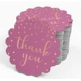 thumbnail image 4 of Inkdotpot Real Rose Gold Foil Thank You Bridal Shower Tags Favor Hang Paper Tags 100 Pieces, 4 of 7