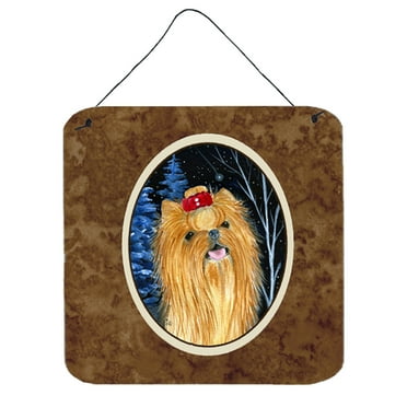 Carolines Treasures SS8413DS66 Starry Night Yorkie Wall or Door Hanging Prints 6x6 multicolor