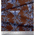 thumbnail image 2 of Soimoi polyester Crepe Fabric Dot,Leaves & Butterfly Fabric Prints By Yard 52 Inch Wide, 2 of 3
