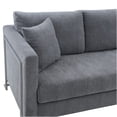 thumbnail image 5 of JERFIT Modern Gray Fabric Sofa Couch with Stainless Steel Legs for Living Room, 4-Seater, 5 of 7