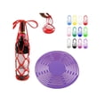 thumbnail image 2 of Sulaicai Multi-use Silicone Storage Bag Organizer, Silicone Wine Carrier Bag, Handheld Bottle Mesh Coaster & Drink Holder for Wine, Water Bottles, Fruits, Hot Dishes, Stable Placement, 1pc, 2 of 3