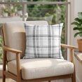 thumbnail image 4 of Pillow Covers 18x18 Set of 2, Black White Check Square Throw Pillow Covers for Couch/Sofa/Living Room, Farmhouse Line Buffalo Plaid Decorative Soft Pillowcases for Couch Throw Pillows, 4 of 9