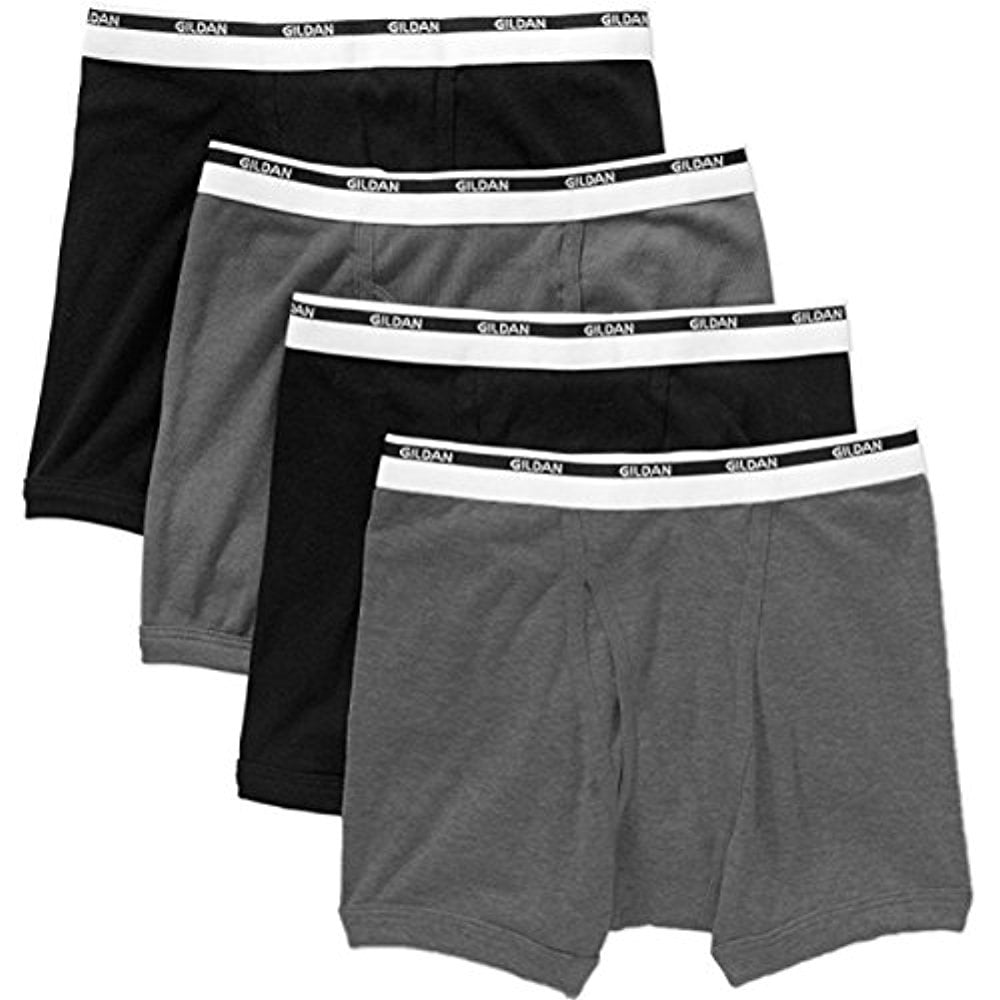 Gildan Men's Premium Cotton Boxer Briefs 4-Pack - Walmart.com