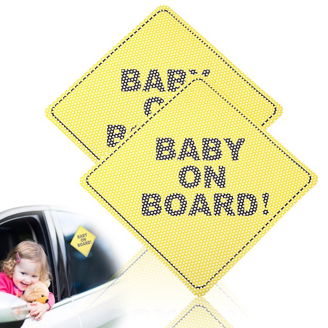 Riwesomey Paquete de 2 pegatinas para ventana de coche con señal de bebé a , autoadhesivas, universales, para vehículos, camiones, barcos, Vehículos, repuestos y accesorios Mis