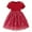 Red3, variant on Pounoo New Girls Dresses 10-12 Glitzy Solid Short Sleeve Flower Girl Dresses Round Neck Knee Length Dress Lace Quick Drying Dresses For Kids Girls