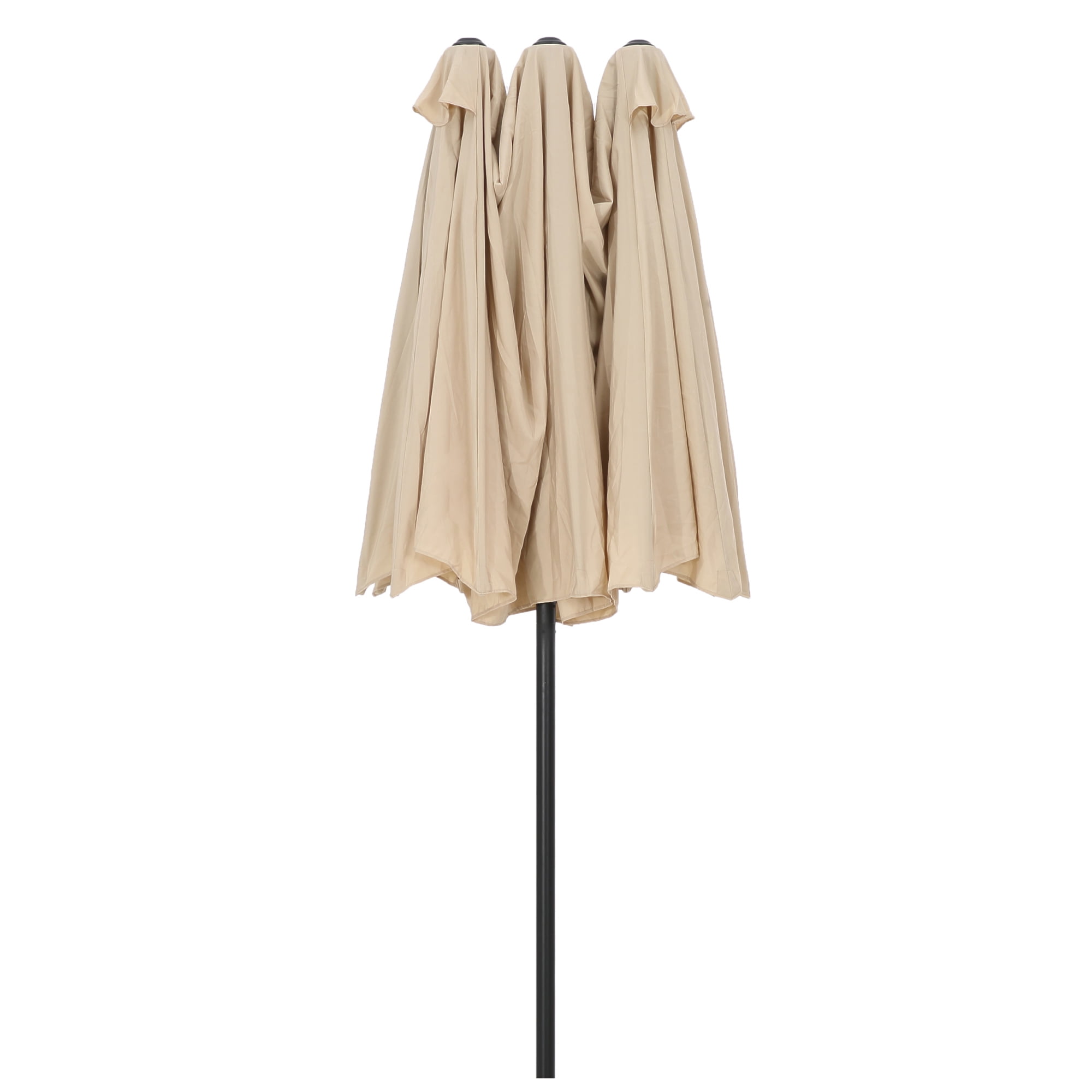 Private Jungle 15x9ft Large Double-Sided Rectangular Outdoor Twin Patio Market Umbrella w/Crank - tan Private Jungle 15x9ft Large Double-Sided Rectangular Outdoor Twin Patio Market Umbrella w/Crank - tan