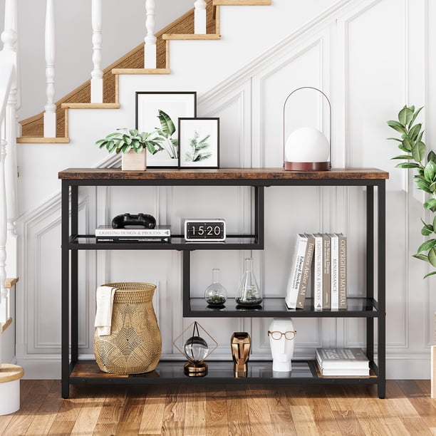 Table Console, Tables Console en Bois pour entrée, Armoire latérale