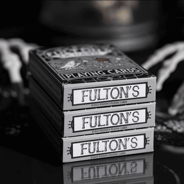 FULTONS OCTOBER TOMBSTONE GREY PLAYING CARDS by Fulton