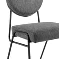 thumbnail image 6 of Craft Upholstered Fabric Dining Side Chairs in Black Charcoal, 6 of 9