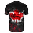 thumbnail image 3 of Chandail Canada pour Homme Drapeau Canadien Manches Courtes T-Shirt Érable Haut Col Rond Chandail de Golf Canada, 3 of 3
