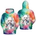 thumbnail image 3 of Funny Watercolor Adorable Poodle Peeking Through Torn Paper Effect All Over Print 3D Hoodie Unisex Merch Hoodies Poodles Dog Lover Gifts Idea - 00026, 3 of 6