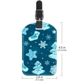 thumbnail image 6 of Square 2Pack PU Leather Snowflake Stocking Cruise Luggage Tag with Privacy Cover and Name ID Tag for Travel Handbags Backpacks Luggage Tags, 6 of 6