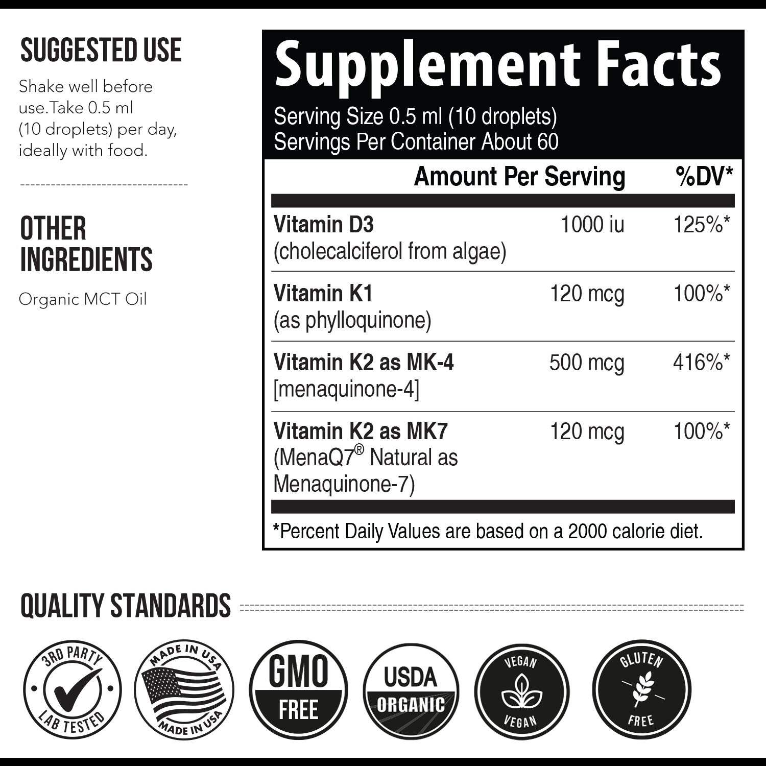 Triquetra Health Total K2: Full-Spectrum Vitamin K2 (Liquid)