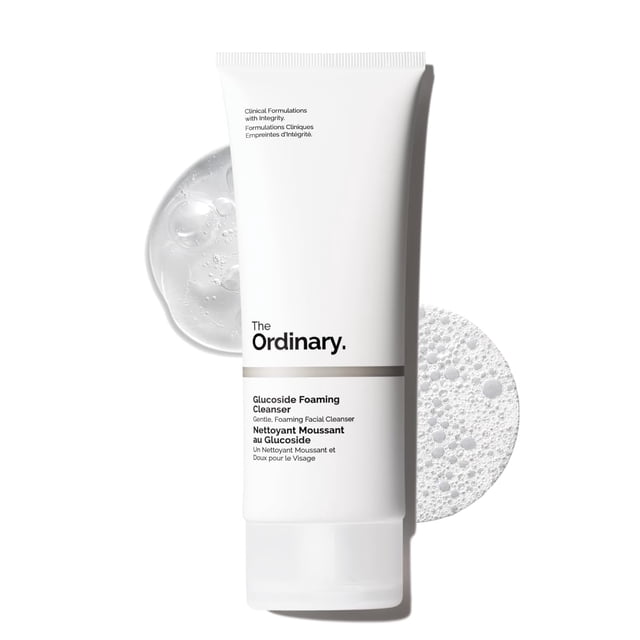 The Ordinary Glucoside Foaming Cleanser, Limpiador Facial Espumoso con Glucósido — Limpiador facial espumoso y suave apto para todo tipo de piel, incluso las pieles sensibles,150m