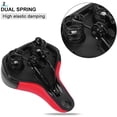 thumbnail image 4 of Bicycle Seat Thickened Wide Bum Shock Absorb Bike Saddle with High Reflective Stripe, 4 of 7