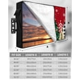 thumbnail image 7 of Outdoor TV Cover 52 to 55 Inch Weatherproof, Red Snowman Merry Christmas Waterproof TV Screen Protector for Outside Decor with Zipper and Pocket 52"L x 30"H , Xmas Buffalo Tree Winter Snowflakes, 7 of 7