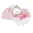 thumbnail image 2 of YFYANG Washable Heat-Resistant Placemats, 70% PVC/30% Polyester, Pink Watercolor Flowers Kitchen Table Mat, 12" x 18" 1 Pcs, 2 of 6