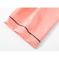 thumbnail image 6 of Beezizac Little & Big Girls Pajama Set Size 8 - Peach Satin Silky Cute Fall Winter Long Outfit, 6 of 7