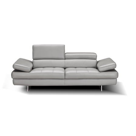 J & M Furniture 18745-L 28.3-37 x 41.3 x 78.7 in. Aurora Premium Leather Loveseat - Grey