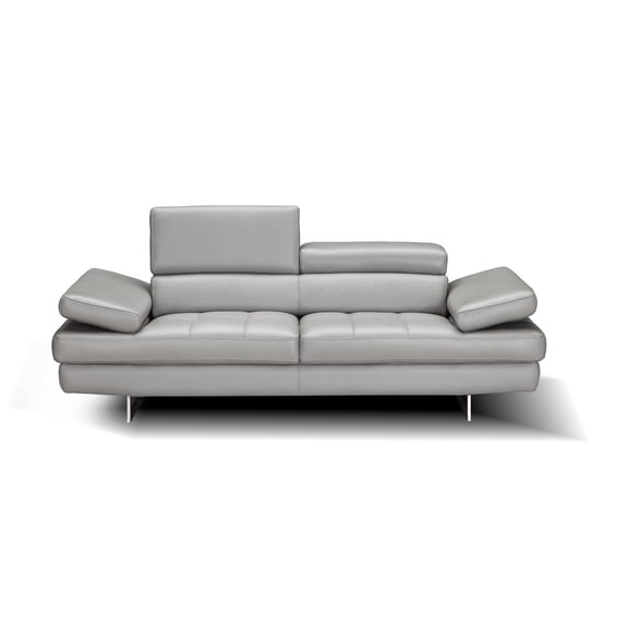 J & M Furniture 18745-L 28.3-37 x 41.3 x 78.7 in. Aurora Premium Leather Loveseat - Grey