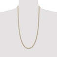 thumbnail image 3 of Diamond2Deal 14K Yellow Gold 3.35mm Semi-Solid Curb Chain Necklace for Women 22", 3 of 7
