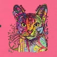 thumbnail image 5 of Wild Bobby Dean Russo Colorful Cat Abyssinian Cat Lover Women Slim Fit Junior Tee, Hot Pink, Large, 5 of 5