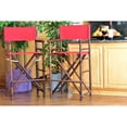 thumbnail image 3 of Statra Bamboo Indoor Outdoor Canvas Directors Chair Barstool - Set of 2, 3 of 11