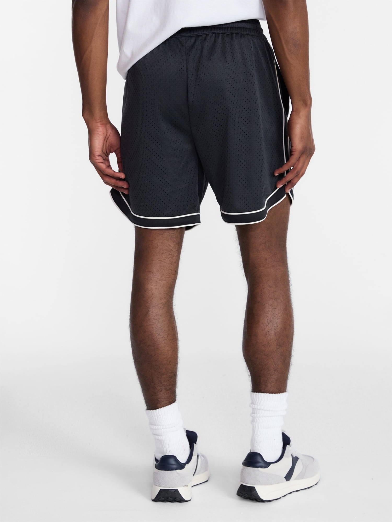 No Boundaries Solid and Printed Mesh Shorts, 5" Inseam, Men's XS-5XL