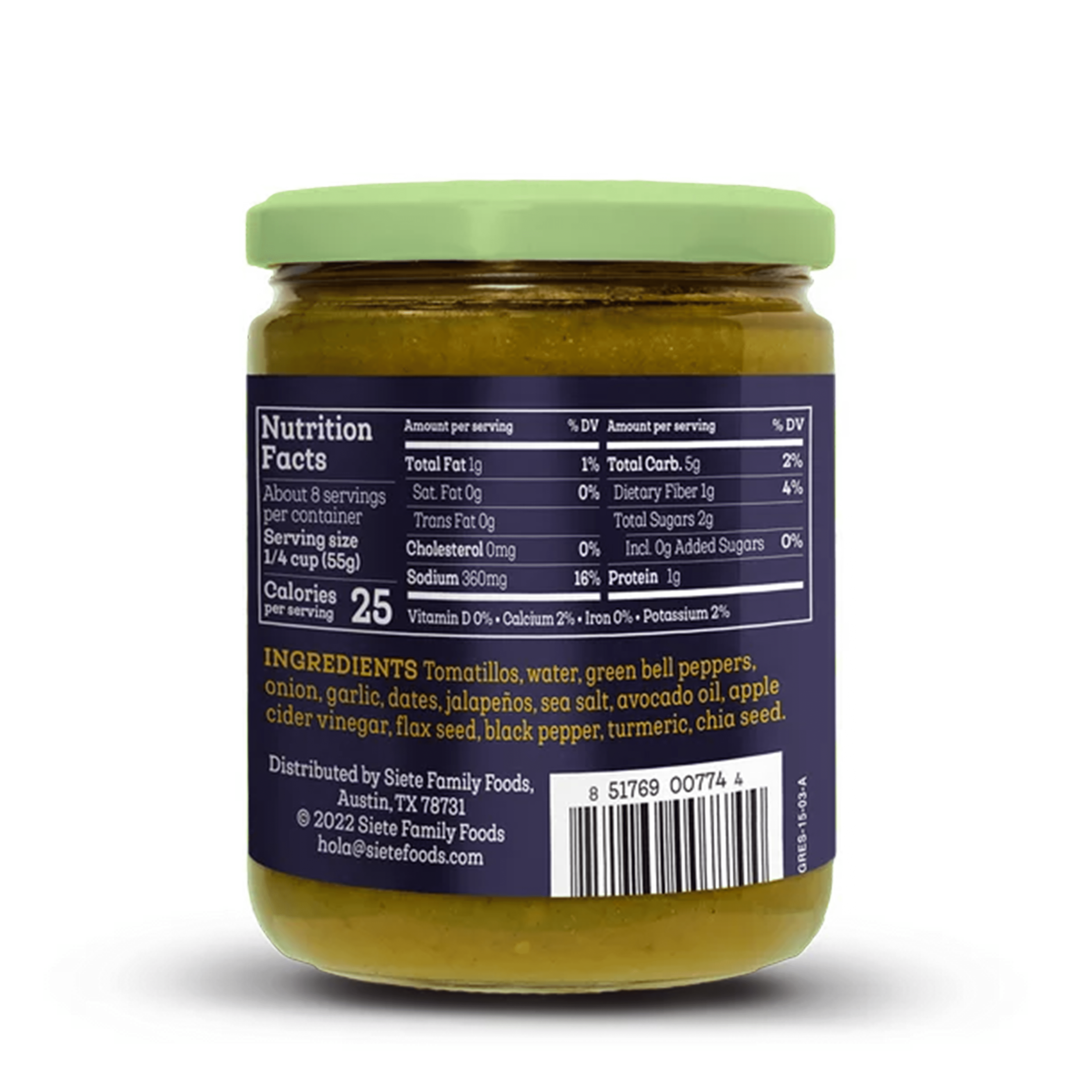(3 pack) Siete Family Foods Gluten Free Green Enchilada Sauce, 15 oz