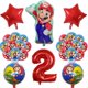 thumbnail image 2 of 26 Unids Set Super Mario Tema 12in Globo De Látex Número 32in Papel De Aluminio Baby Shower Boda Fiesta De Cumpleaños Decoraciones, 2 of 4