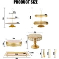thumbnail image 2 of 11 Pcs Gold Cake Stand Set Metal Round Cupcake Tower Dessert Display for Wedding Birthday Party  Celebration, 2 of 7