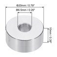 thumbnail image 2 of Espaciadores de aluminio M6, 6 piezas de espaciadores de metal de aluminio 6.5mm ID x 20mm OD x 10mm L, espaciador de tornillo de soporte redondo para tornillos o pernos M6 de 1/4, 2 of 5