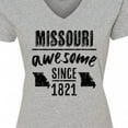 thumbnail image 4 of Inktastic Missouri Awesome Since 1821 Women's V-Neck T-Shirt, 4 of 5