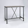 thumbnail image 2 of ACME Caitlin Bar Table, Rustic Oak and Black, Chairs Sold Separately, 2 of 2