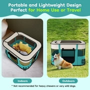 BEBANG Pet Playpen, Foldable Portable Dog Cat Playpens Exercise Kennel Tent, Removable Shade Cover, Indoor Outdoor Travel Camping Use(m)