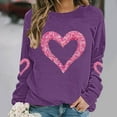 thumbnail image 3 of ZyeKqe Valentines Womens Sweatshirts Plus Size Fleece Lined Cute Heart Long Sleeve Shirts Loose Casual Pullover Tops, 3 of 6